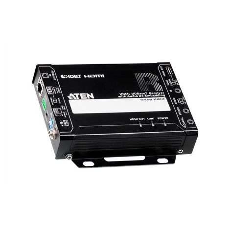 Aten | HDMI HDBaseT Receiver with Audio De-Embedding | VE2812R | 1xDC Jack (Power), 1xRJ-45 Female (Unit To Unit) - 4